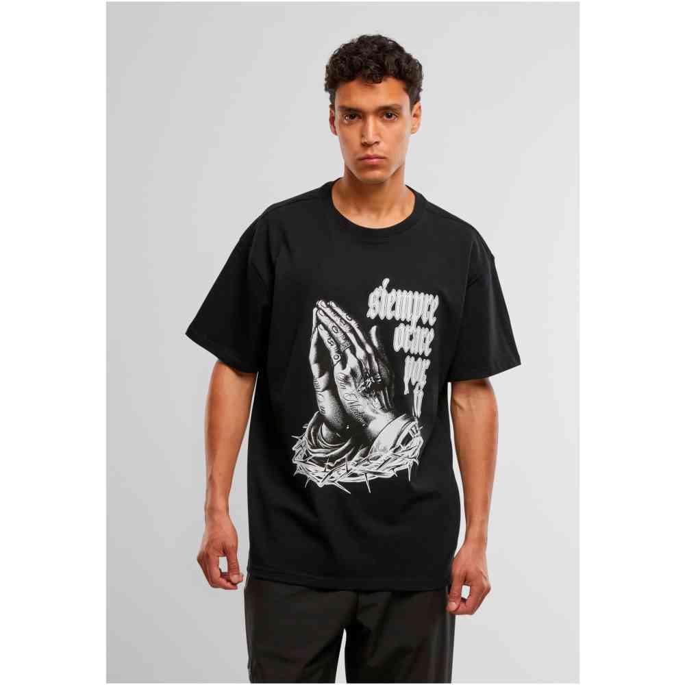 MJ GONZALES - Heavy Oversized Pray For You Herren TShirt - Schwarz